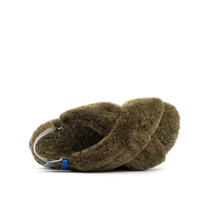 MELLOW FOMI MOCHA SHEARLING SANDAL