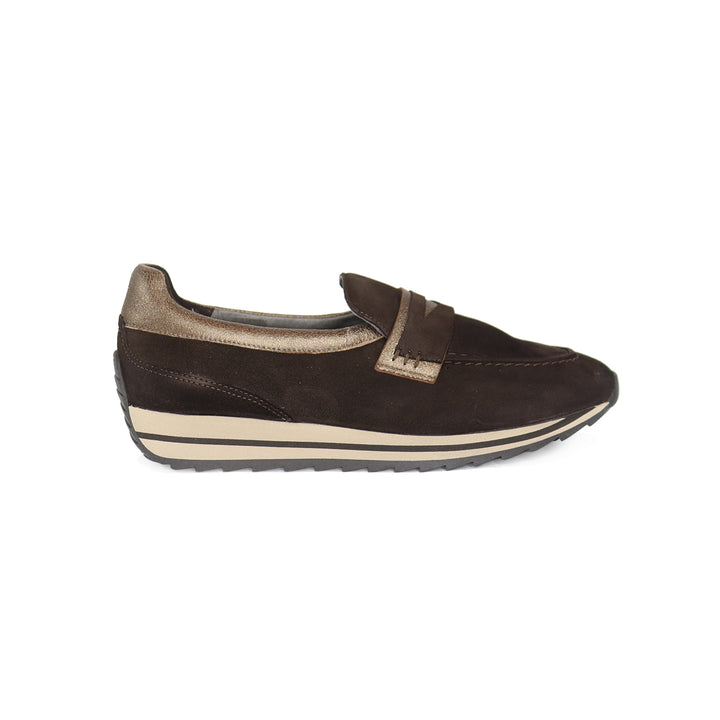 DUNIA BROWN SUEDE LOAFER