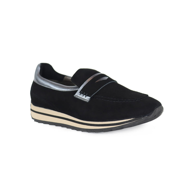 DUNIA BLACK SUEDE LOAFER