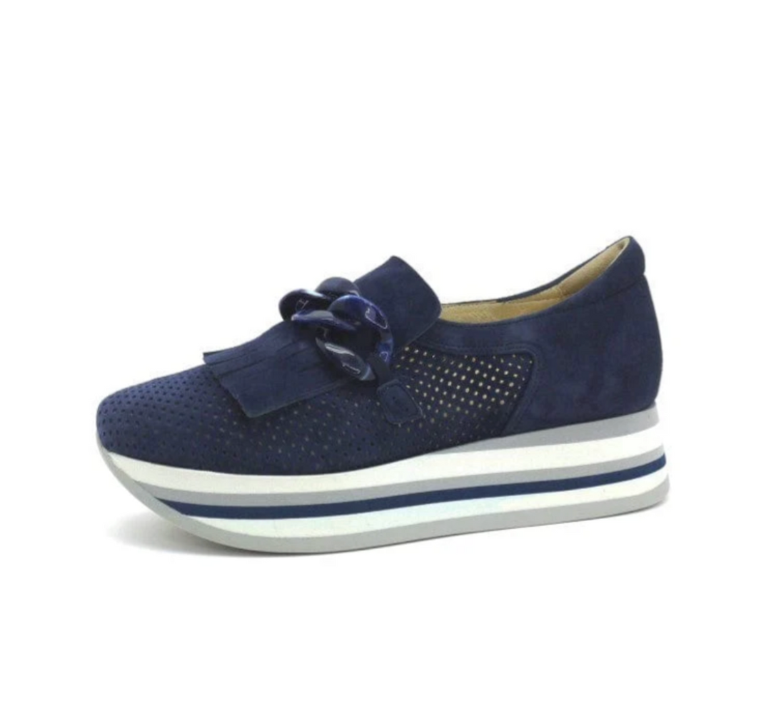 CADIE TASSEL LOAFER NAVY SUEDE