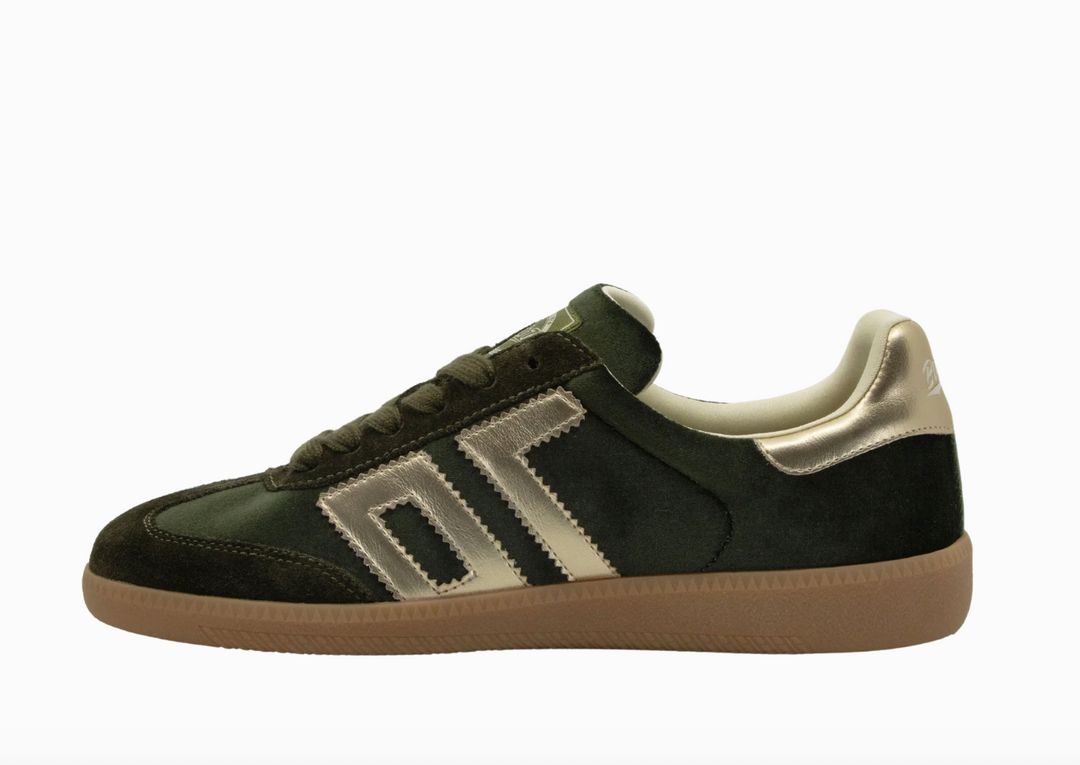 CLOUD W26 OLIVE GOLD VELVET SNEAKER