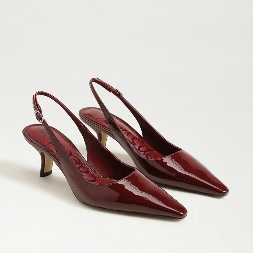 BIANKA FRENCH MERLOT SLINGBACK HEEL