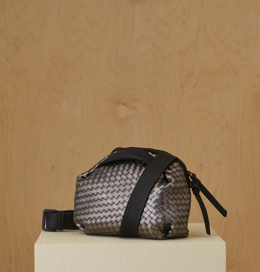BILLIE  PEWTER WOVEN CROSSBODY
