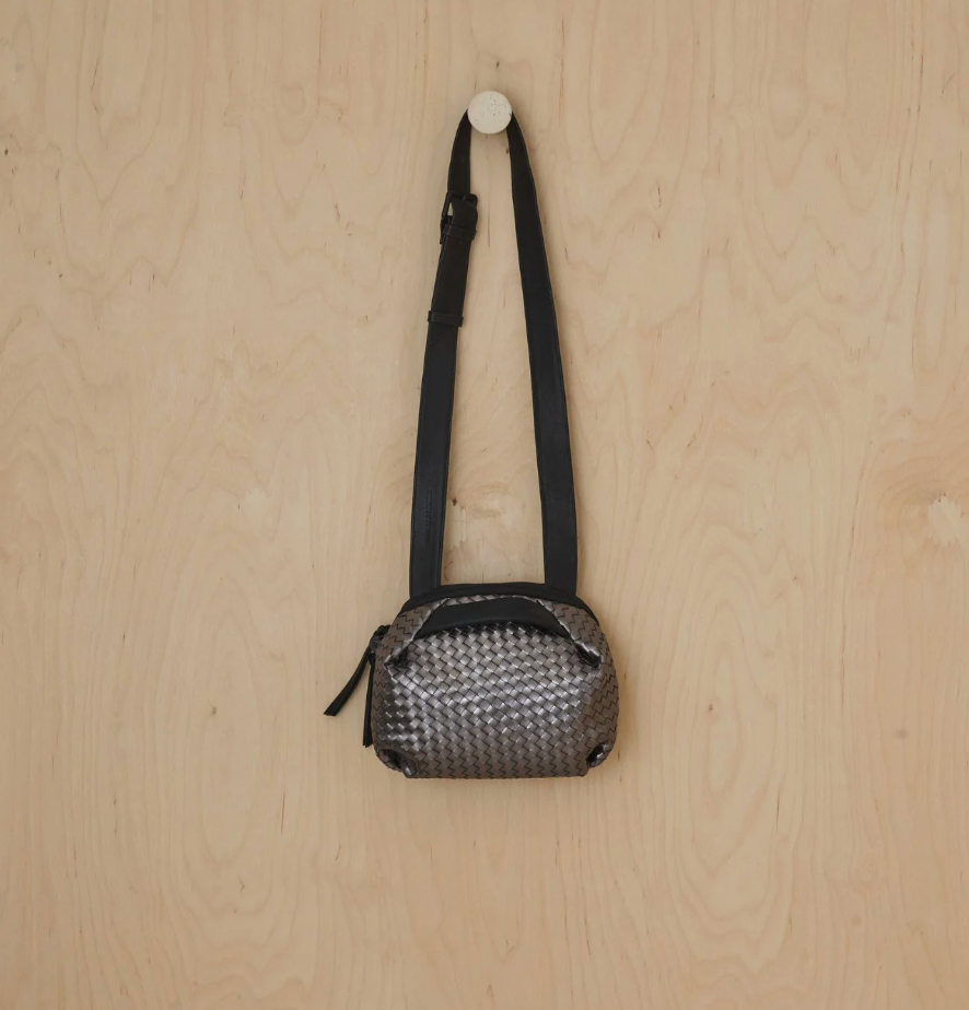 BILLIE  PEWTER WOVEN CROSSBODY