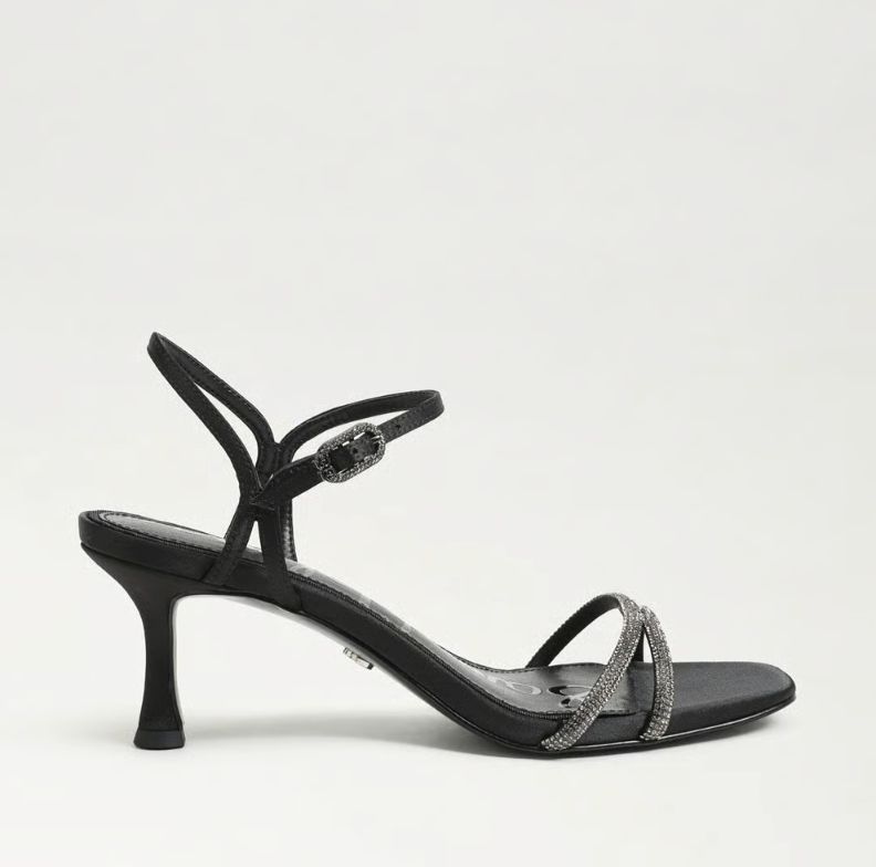 PRESLEY GLAM BLACK SATIN
