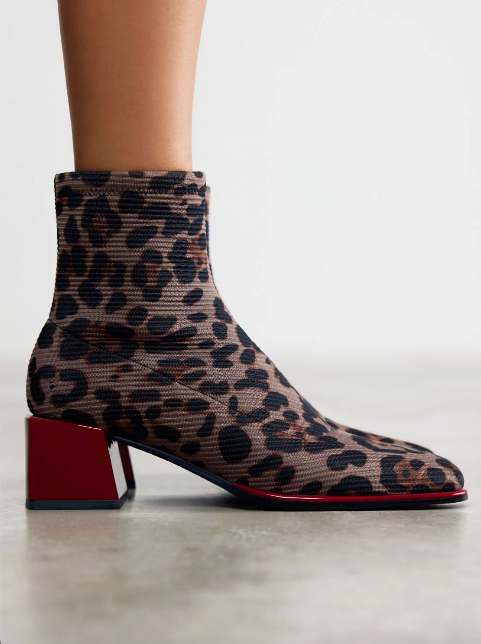 80683 LEOPARD/RED BOOT