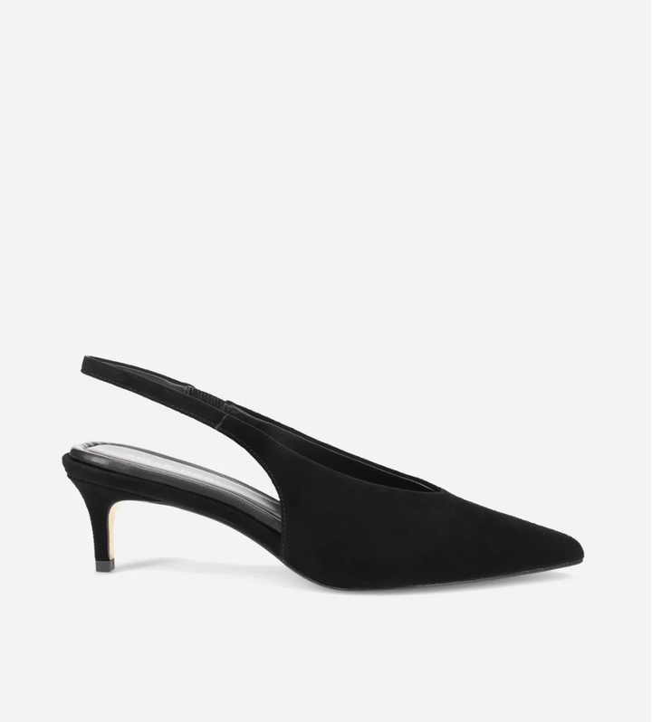 PELL ABBEE BLACK SUEDE SLINGBACK