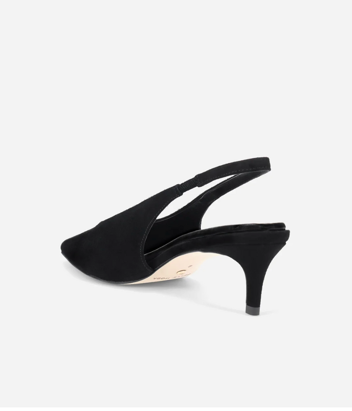 PELL ABBEE BLACK SUEDE SLINGBACK