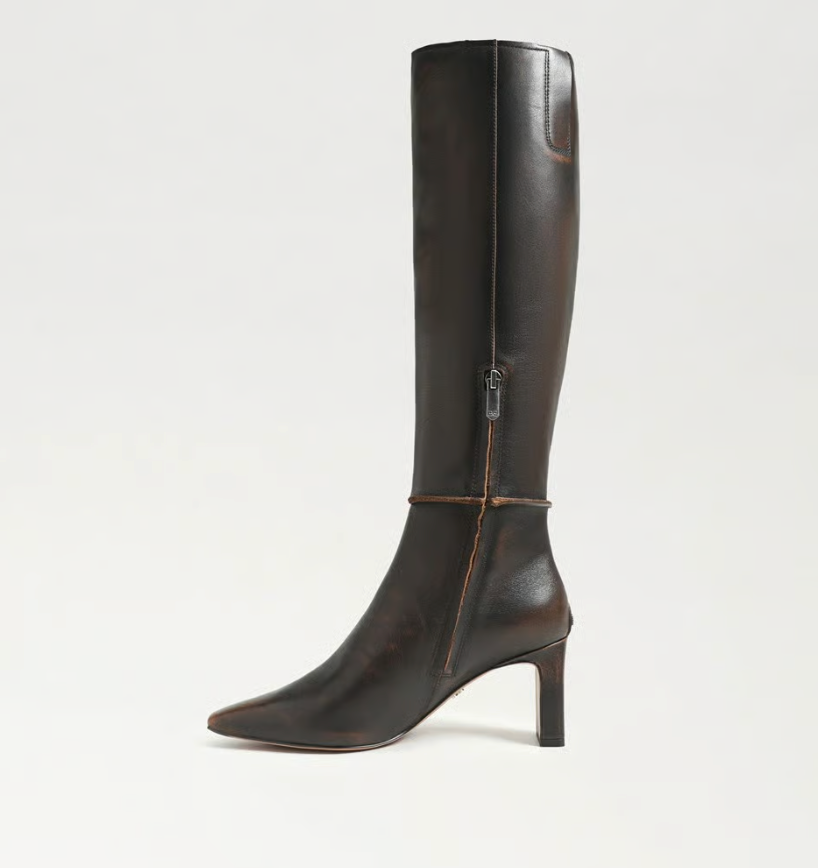 SYLVIA MOTO WASHED BROWN BOOT