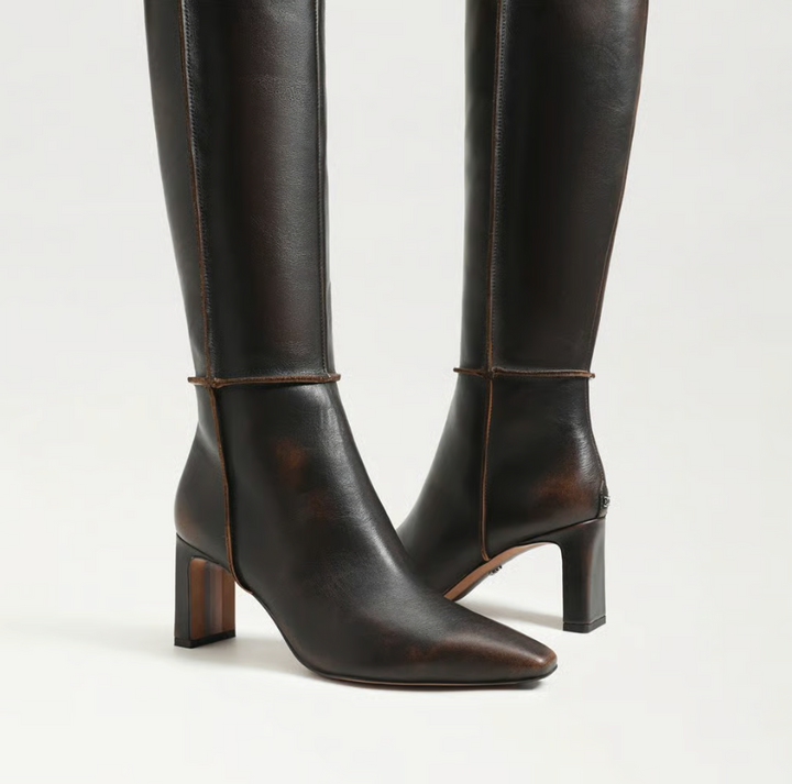 SYLVIA MOTO WASHED BROWN BOOT