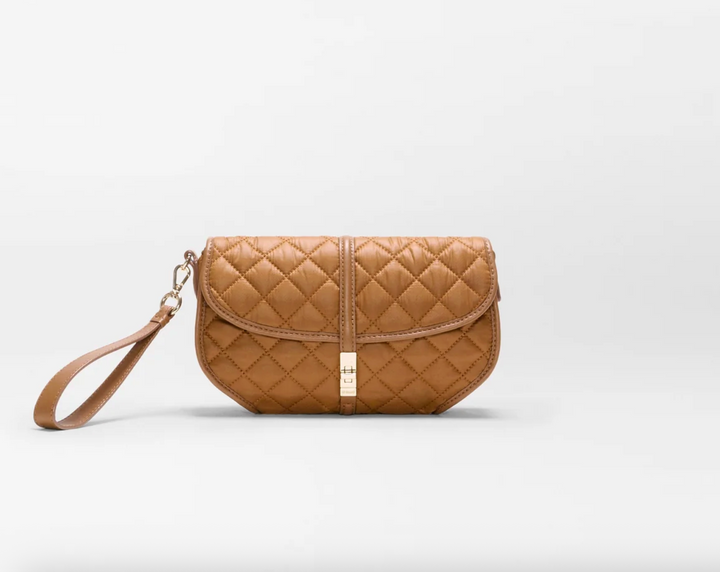 ASTOR SMALL CONVERTIBLE CLUTCHCOGNAC