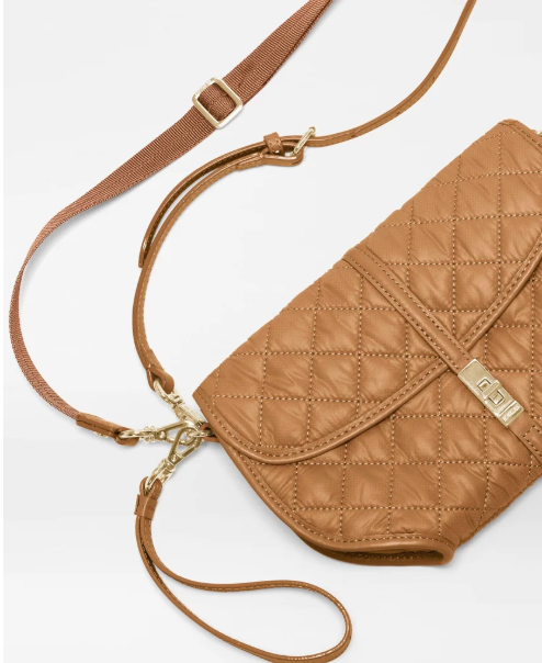 ASTOR SMALL CONVERTIBLE CLUTCHCOGNAC