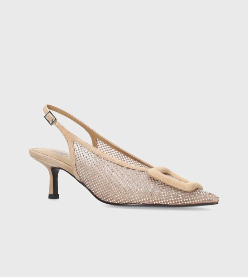 BONNIE SLINGBACK MESH NUDE