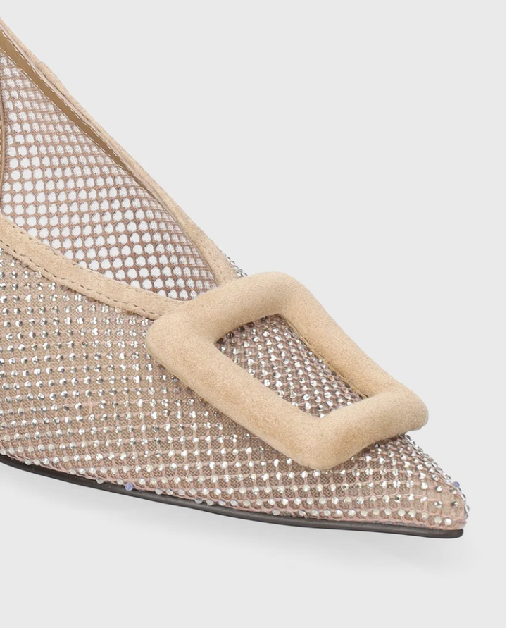 BONNIE SLINGBACK MESH NUDE