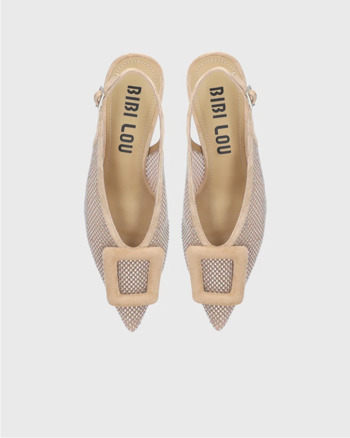 BONNIE SLINGBACK MESH NUDE