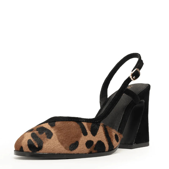 SOPHIA LEOPARD PONY HAIR HEEL