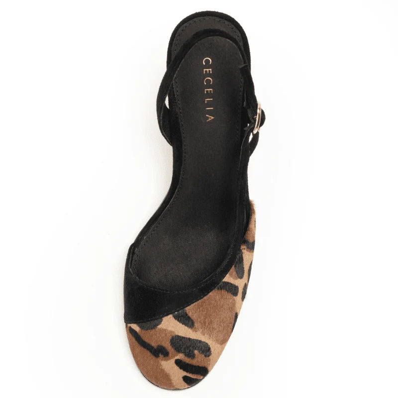 SOPHIA LEOPARD PONY HAIR HEEL