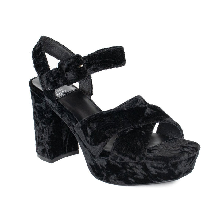 Jeffrey Campbell AMMA BLACK VELVET Shoes | Shop now at Main &amp; Taylor Shoes!