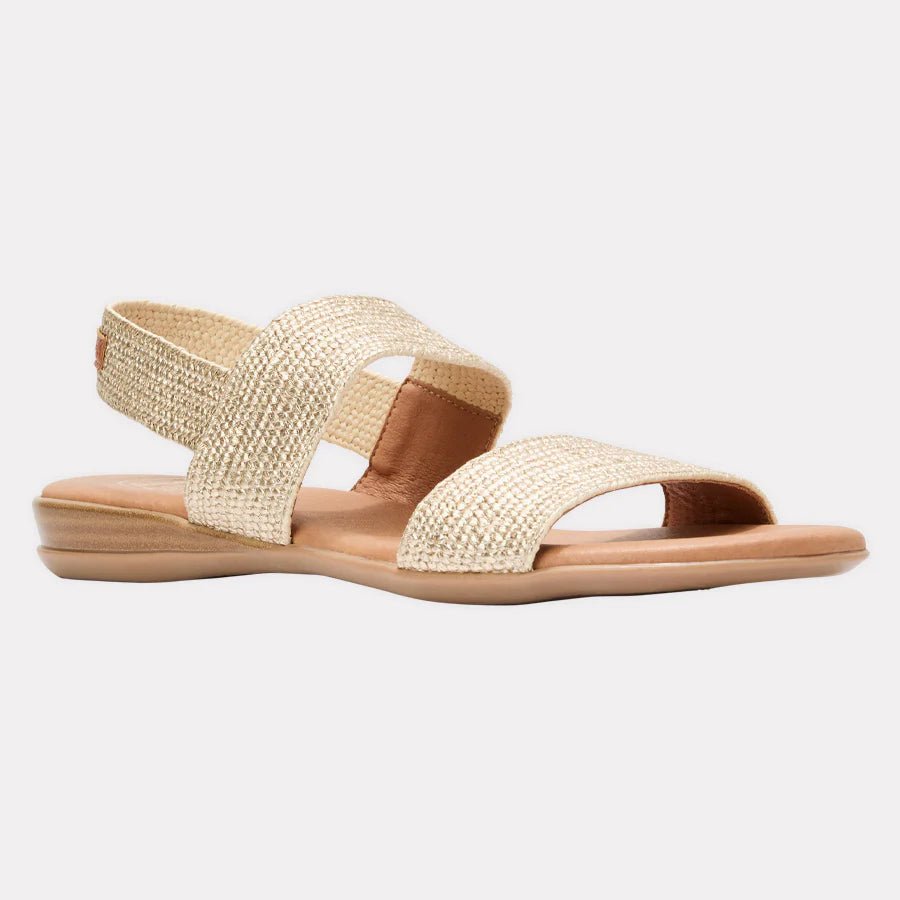 Andre Assous NIGELLA PLATINO WOVEN RAFFIA SANDAL Shoes | Shop now at Main & Taylor Shoes!