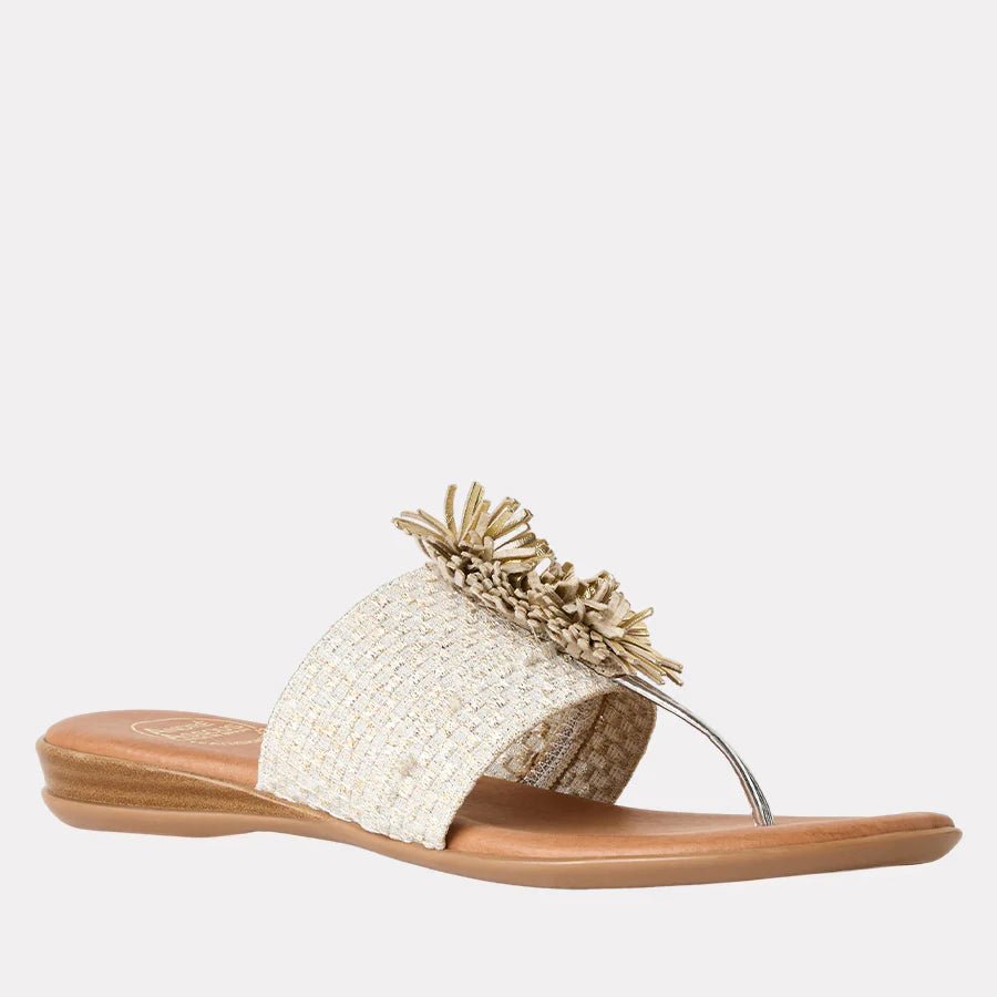Andre Assous NOVALEE PLATINO MULTI SANDAL Shoes | Shop now at Main &amp; Taylor Shoes!