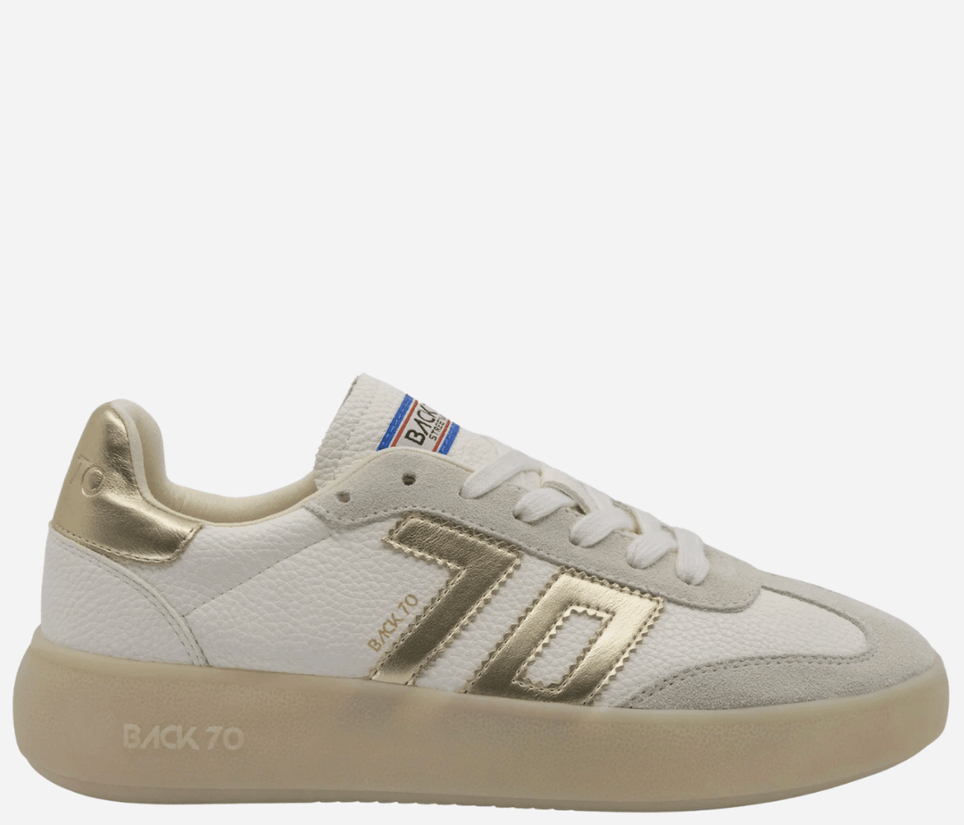 Back 70 BROOKLYN METALLIC GOLD SNEAKER Shoes | Shop now at Main & Taylor Shoes!