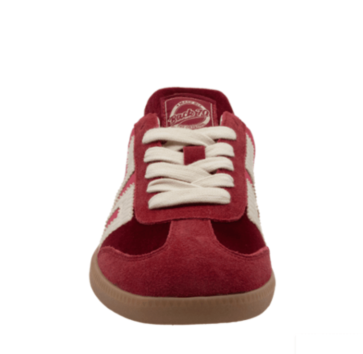 Back 70 EASTER RED MILK VELVET BACKLESS SNEAKER Shoes | Shop now at Main &amp; Taylor Shoes!