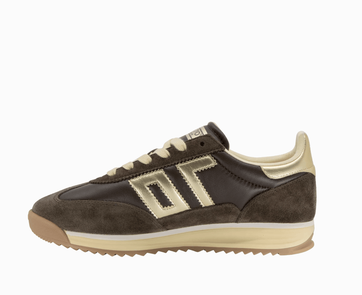 Back 70 JOGGER N COFFEE/GOLD SNEAKER Shoes | Shop now at Main &amp; Taylor Shoes!