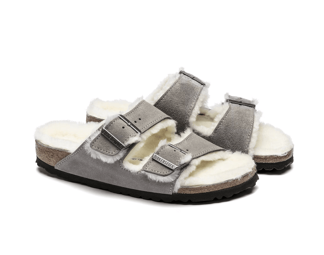Birkenstock ARIZONA SHEARLING STONE COIN SANDAL Shoes | Shop now at Main & Taylor Shoes!