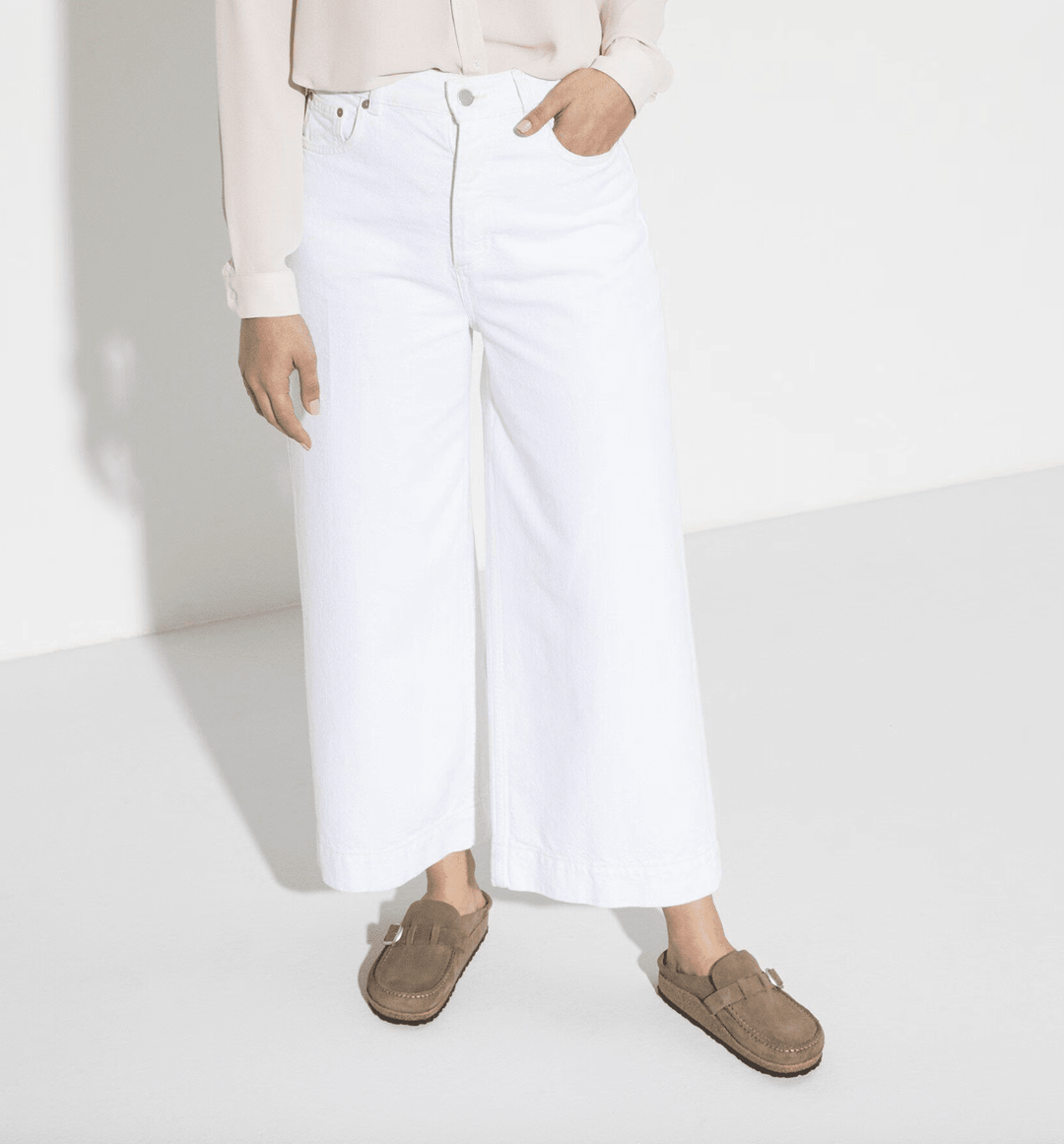 Birkenstock BUCKLEY GREY TAUPE SUEDE CLOG Shoes | Shop now at Main &amp; Taylor Shoes!