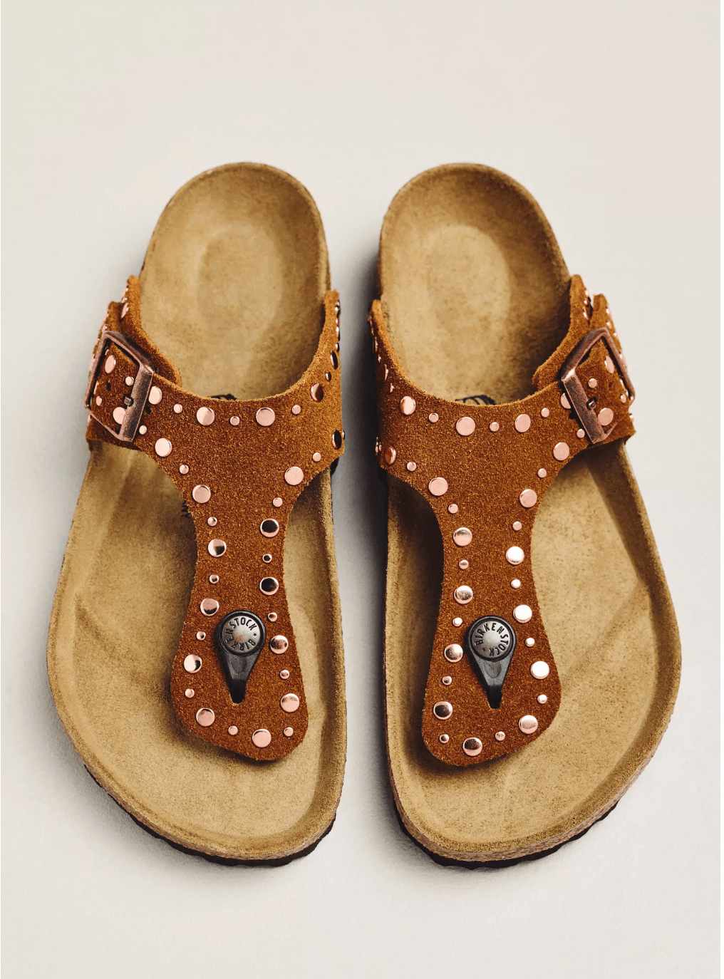 Birkenstock GIZEH RIVET MINK SUEDE SANDAL Shoes | Shop now at Main & Taylor Shoes!