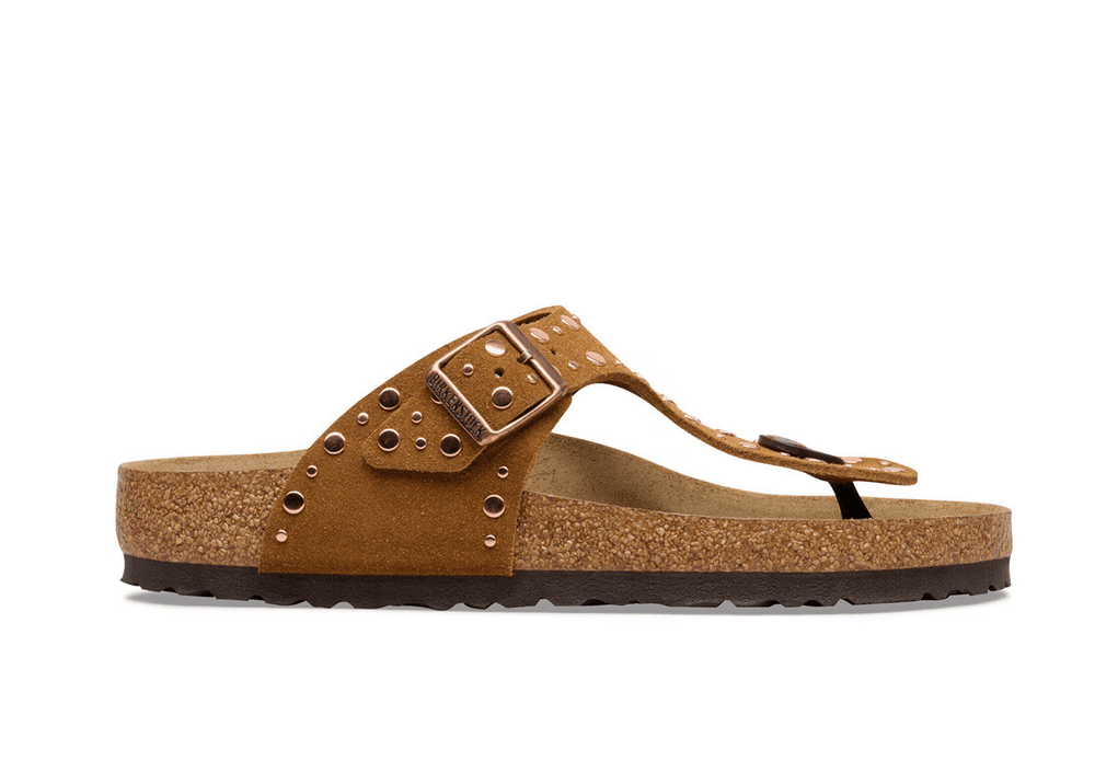 Birkenstock GIZEH RIVET MINK SUEDE SANDAL Shoes | Shop now at Main & Taylor Shoes!