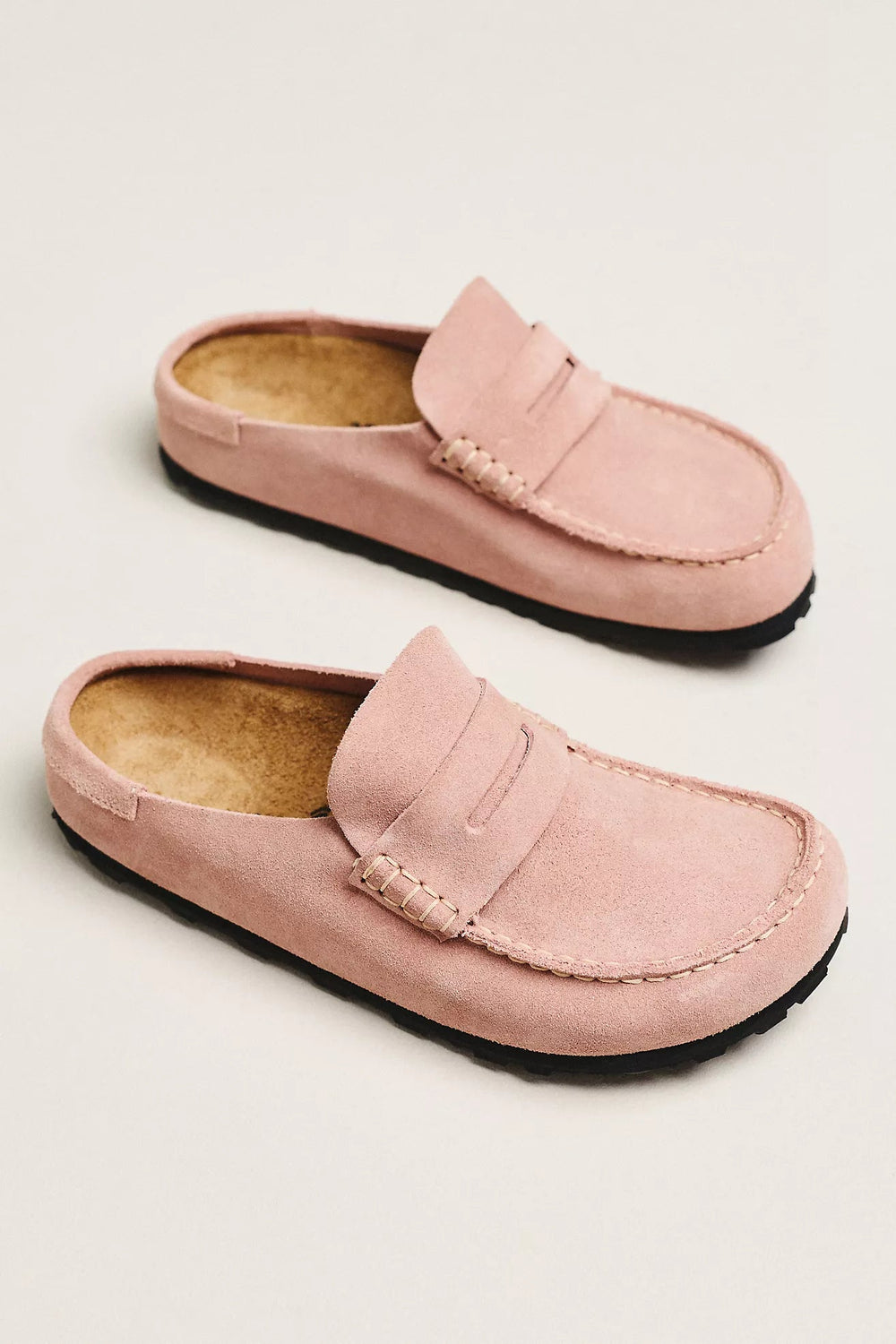 BIRKENSTOCK NAPLES PINK CLAY SUEDE CLOG Shoes | Shop now at Main & Taylor Shoes!