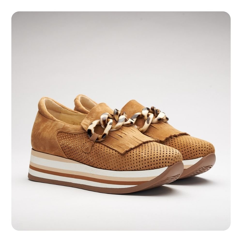 SOFTWAVES CADIE TASSEL LOAFER COGNAC SUEDE Shoes | Shop now at Main & Taylor Shoes!