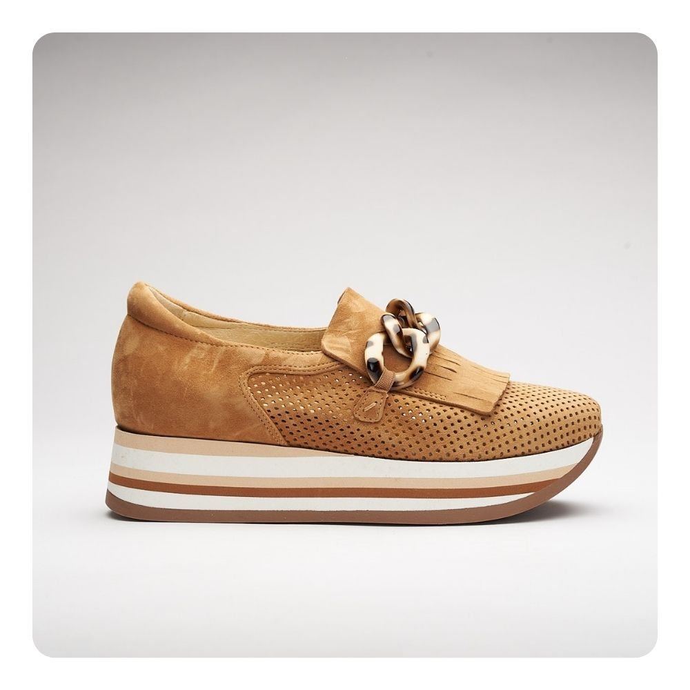 SOFTWAVES CADIE TASSEL LOAFER COGNAC SUEDE Shoes | Shop now at Main &amp; Taylor Shoes!