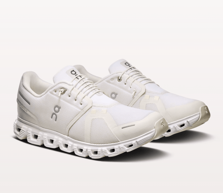 On Running CLOUD6 MEN WHITE/WHITE SNEAKER SHOES | Shop now at Main &amp; Taylor Shoes!