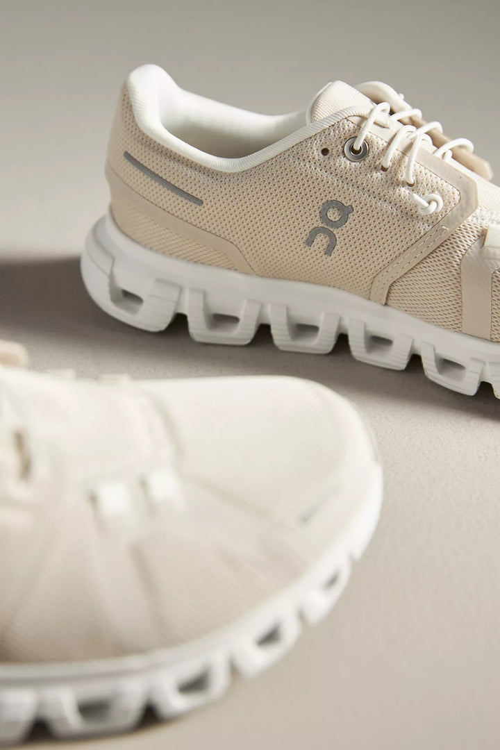 On Running CLOUD6 WOMEN PEARL/WHITE SNEAKER Shoes | Shop now at Main &amp; Taylor Shoes!