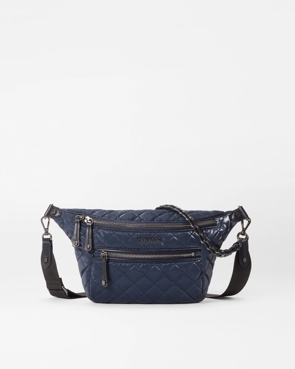 MZ Wallace CROSBY SLING SMALL INK LIQUID HANDBAGS | Shop now at Main & Taylor Shoes!