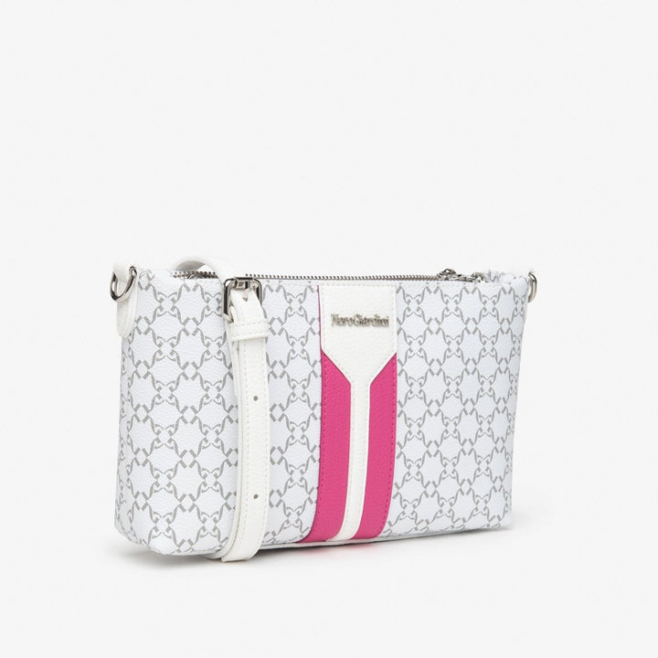 NEROGIARDINI CROSSBODY WHITE/PINK HANDBAGS | Shop now at Main &amp; Taylor Shoes!