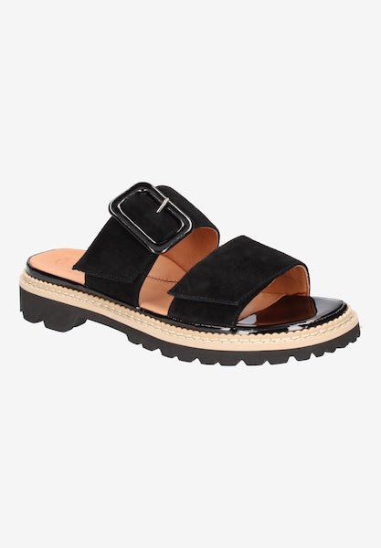 L'AMOUR DES PIEDS DALBIR BLACK SUEDE Shoes | Shop now at Main & Taylor Shoes!