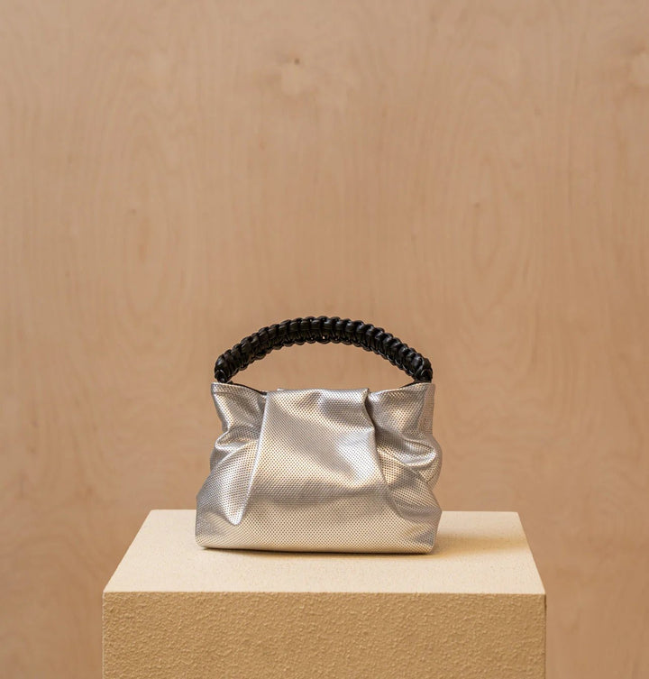 Daniella Lehavi Handbags BALI MINI BRAIDED SILVER CROSSBODY Handbags | Shop now at Main &amp; Taylor Shoes!