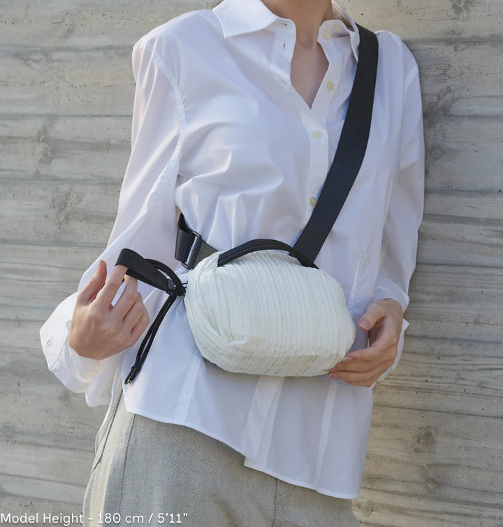 Daniella Lehavi Handbags FRANKIE MINI CROSSBODY WHITE PLEATED BAG HANDBAGS | Shop now at Main &amp; Taylor Shoes!