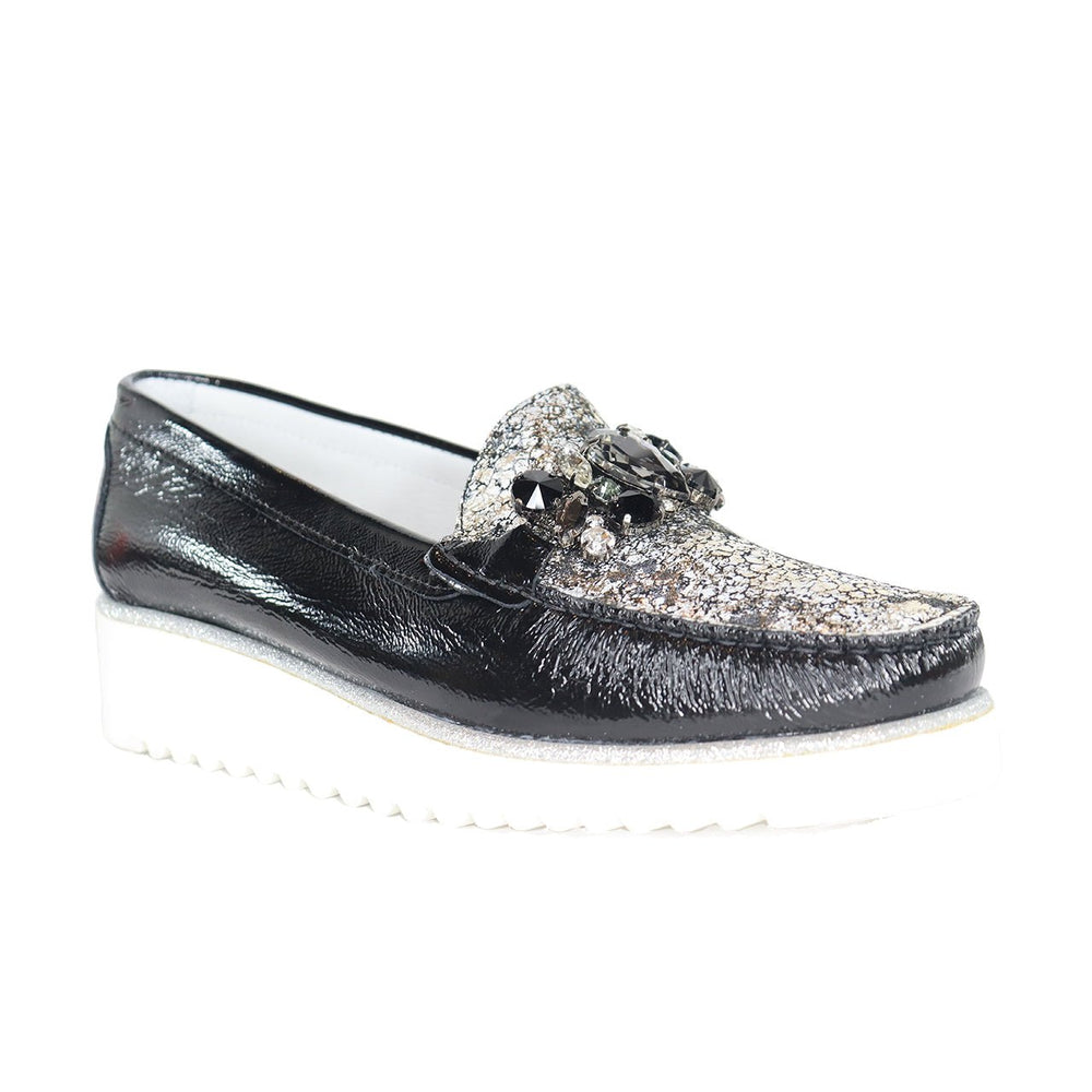 DI Chenzo 8849 BLACK PATENT LOAFER Shoes | Shop now at Main & Taylor Shoes!
