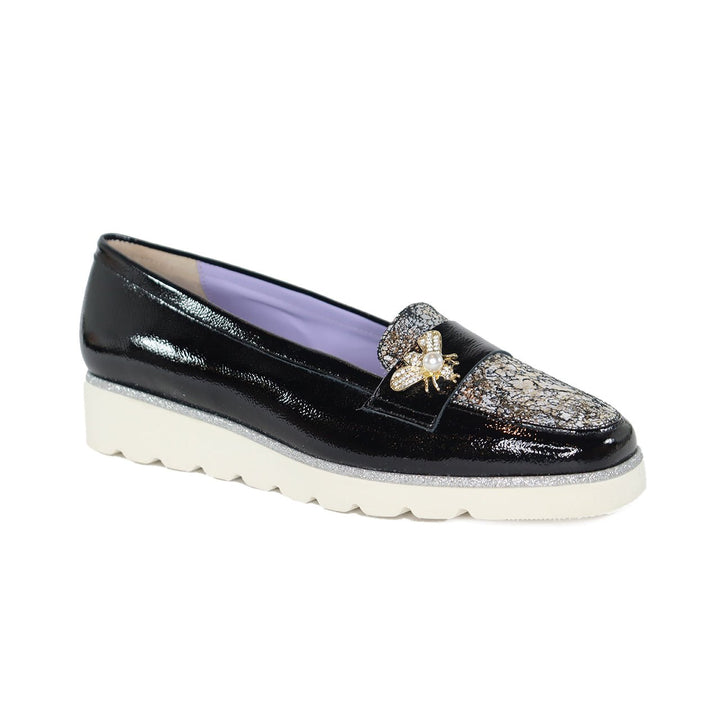 DI CHENZO NOEMI BLACK PATENT/GL SHOES | Shop now at Main &amp; Taylor Shoes!