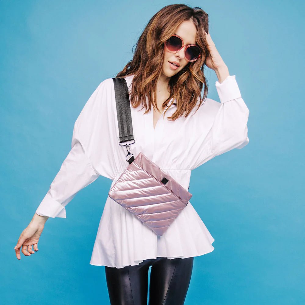 THINK ROYLN DIAGONAL BUMBAG 2.0 PEARL BLUSH HANDBAGS | Shop now at Main & Taylor Shoes!