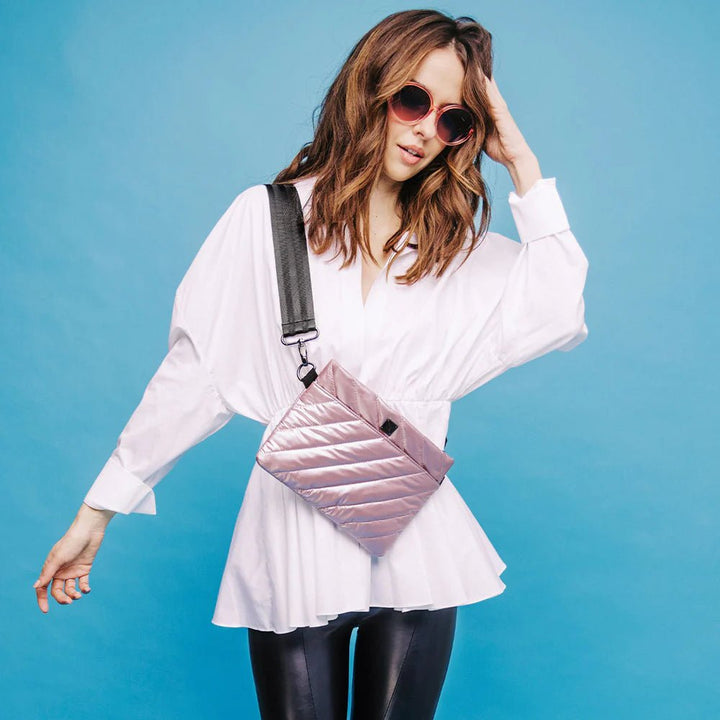 THINK ROYLN DIAGONAL BUMBAG 2.0 PEARL BLUSH HANDBAGS | Shop now at Main &amp; Taylor Shoes!
