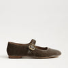 MICHAELA DARK SAGE VELVET MARY JANE FLAT