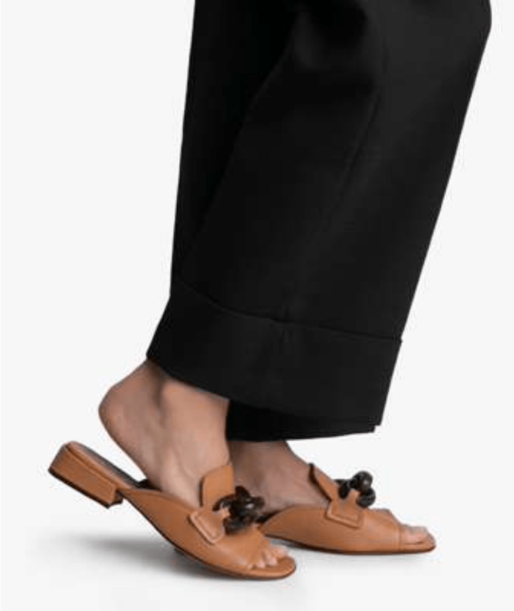 PEDRO GARCIA ENNA TAN SLIDE Shoes | Shop now at Main &amp; Taylor Shoes!