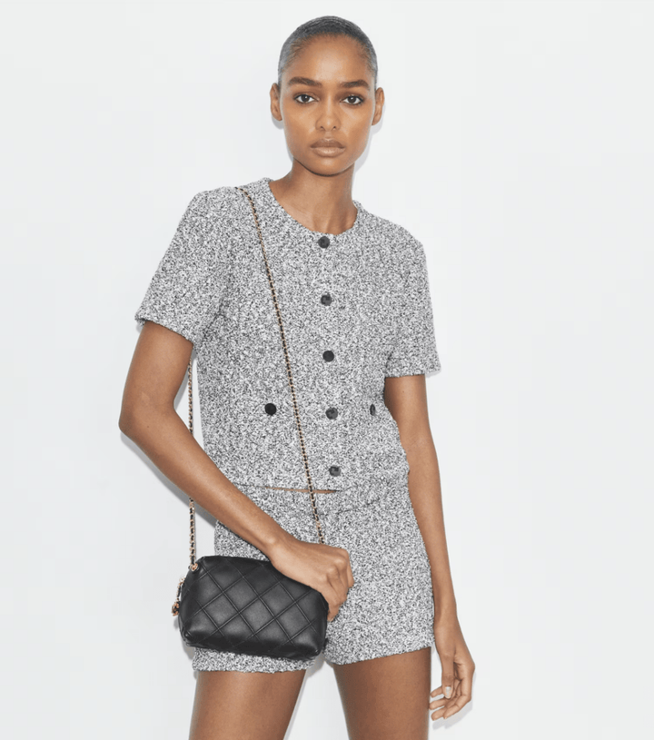 TORY BURCH HANDBAGS FLEMING SOFT CROSSBODY BLACK HANDBAGS | Shop now at Main &amp; Taylor Shoes!