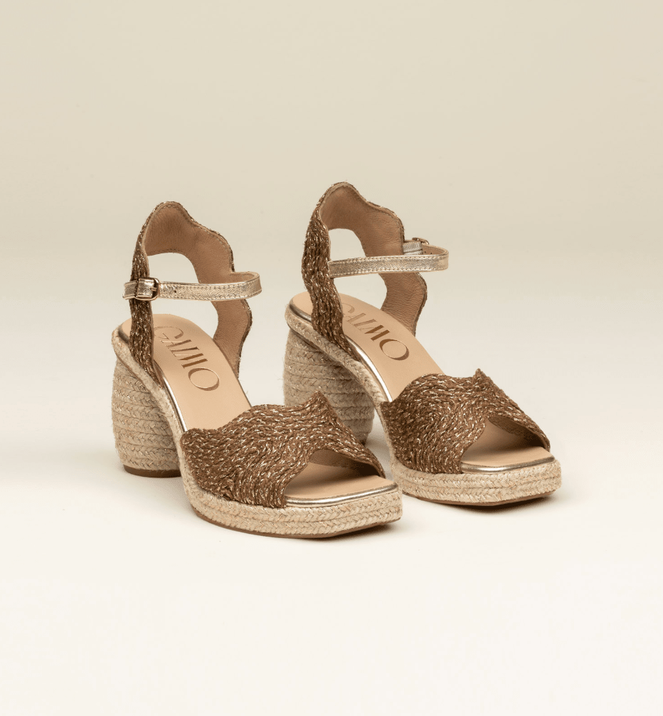 Gaimo DARIAN MOKA RAFFIA PLATFORM HEEL WOMEN'S SHOES | Shop now at Main & Taylor Shoes!