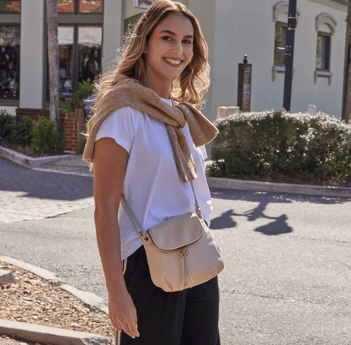 HOBO FERN ZIP FLAP STONE WASH CROSSBODY HANDBAGS | Shop now at Main &amp; Taylor Shoes!